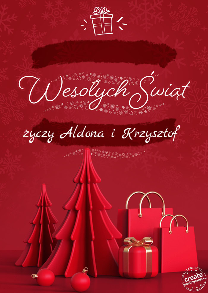 Wesołych Świąt Aldona i Krzysztof