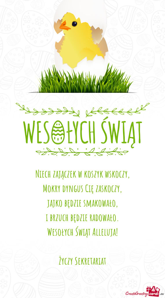 Wesołych Świąt Alleluja! Sekretariat