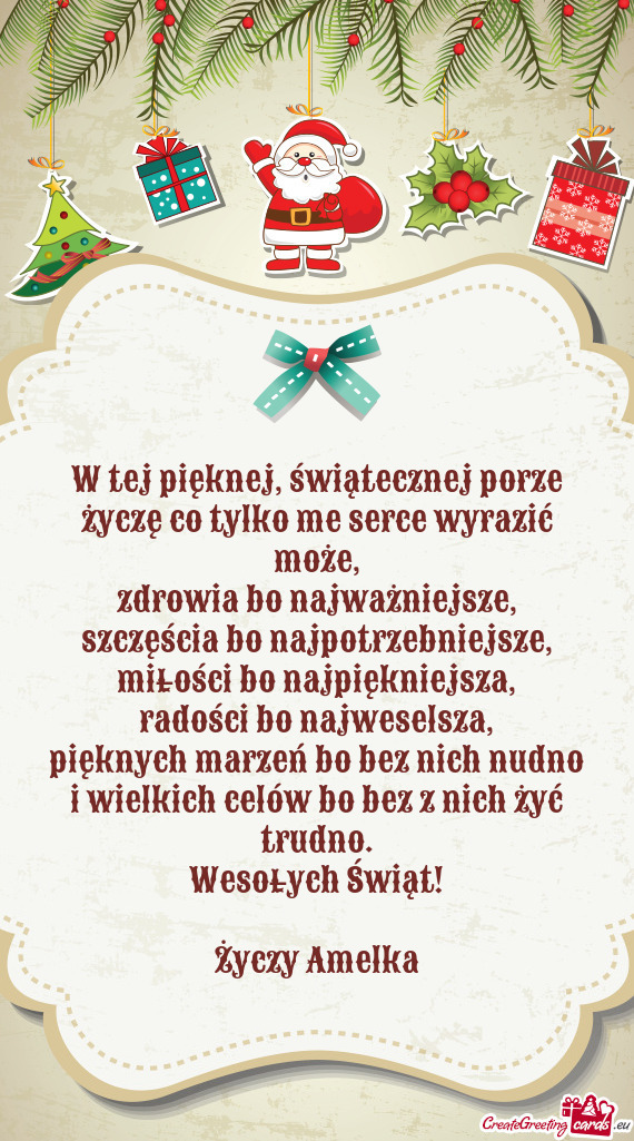 Wesołych Świąt! Amelka