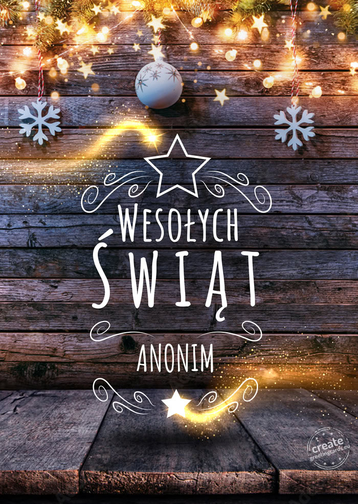 Wesołych Świąt ANONIM