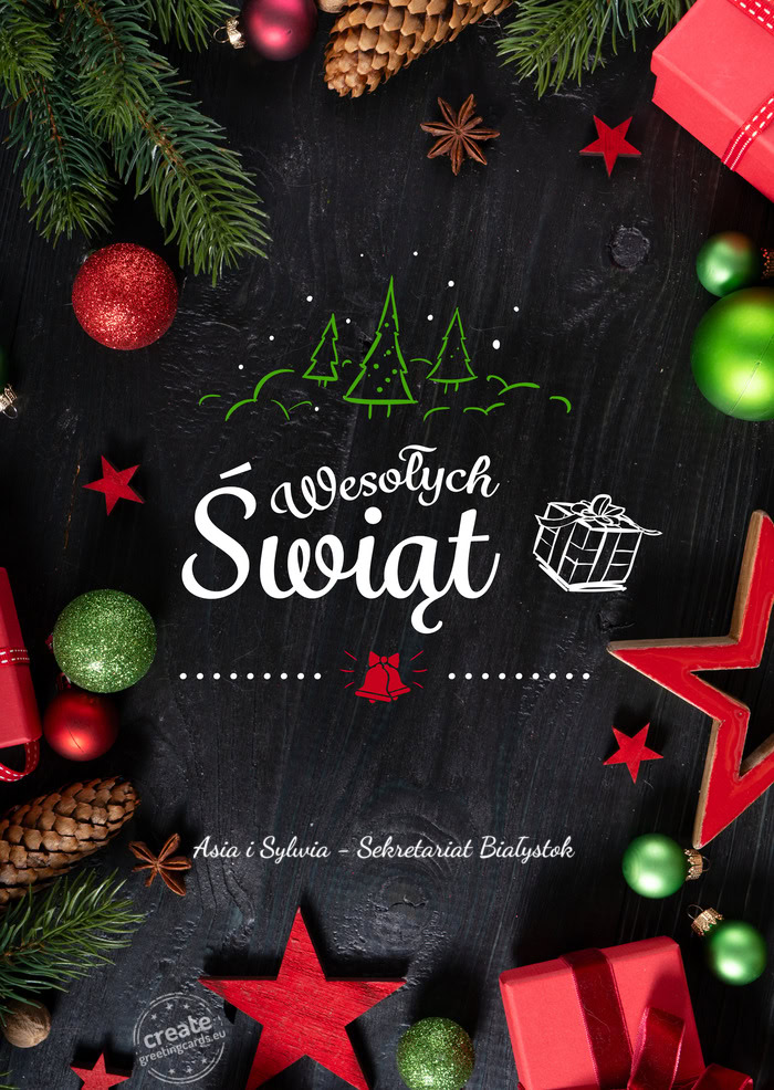 Wesołych Świąt Asia i Sylwia - Sekretariat Białystok