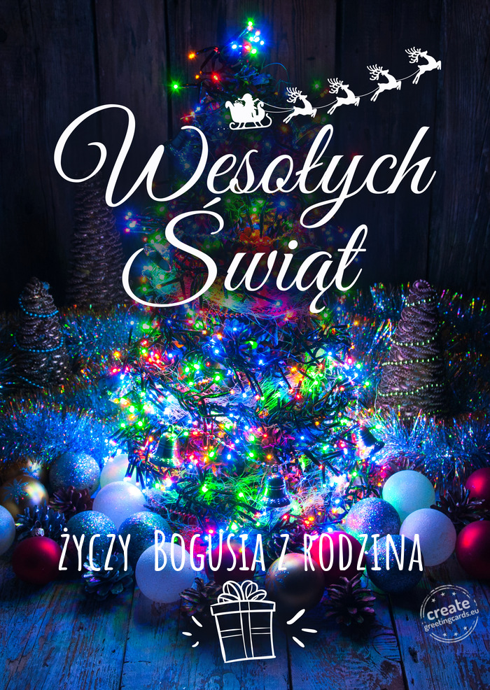 Wesołych Świąt Bogusia z rodzina