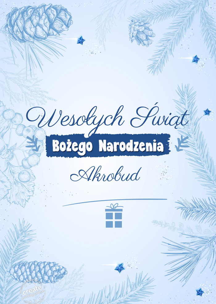 Wesołych Świąt Bożego narodzenia Akrobud