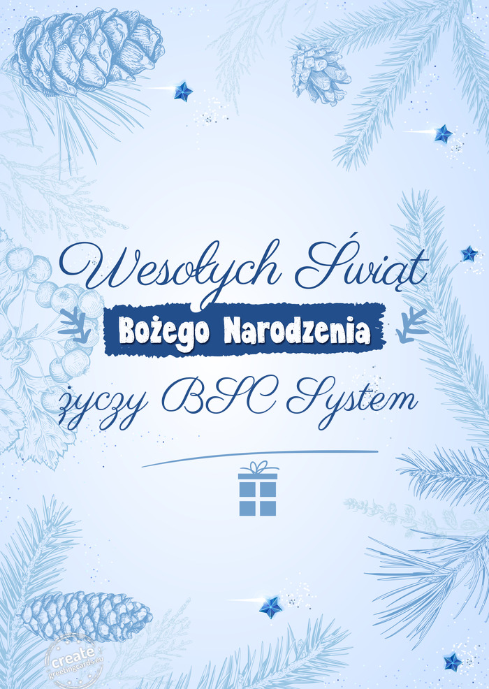 Wesołych Świąt Bożego narodzenia BSC System