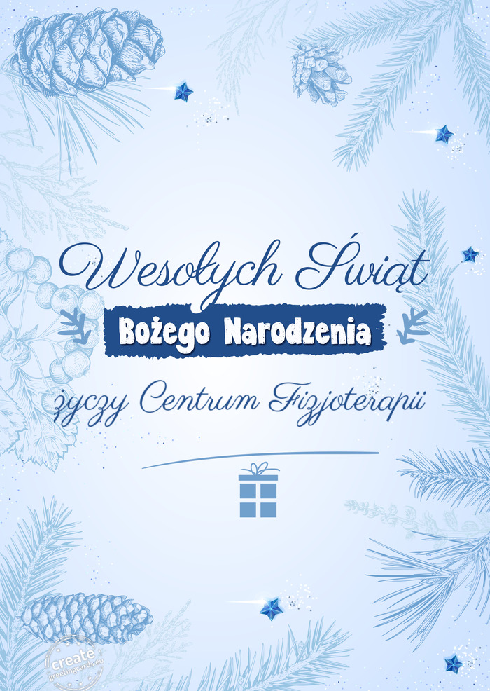 Wesołych Świąt Bożego narodzenia Centrum Fizjoterapii