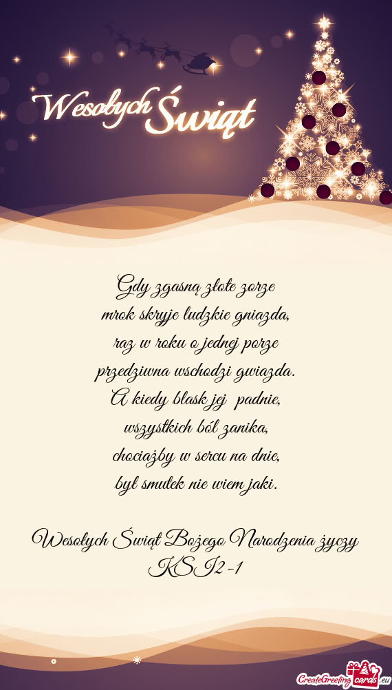 Wesołych Świąt Bożego Narodzenia KSI2-1