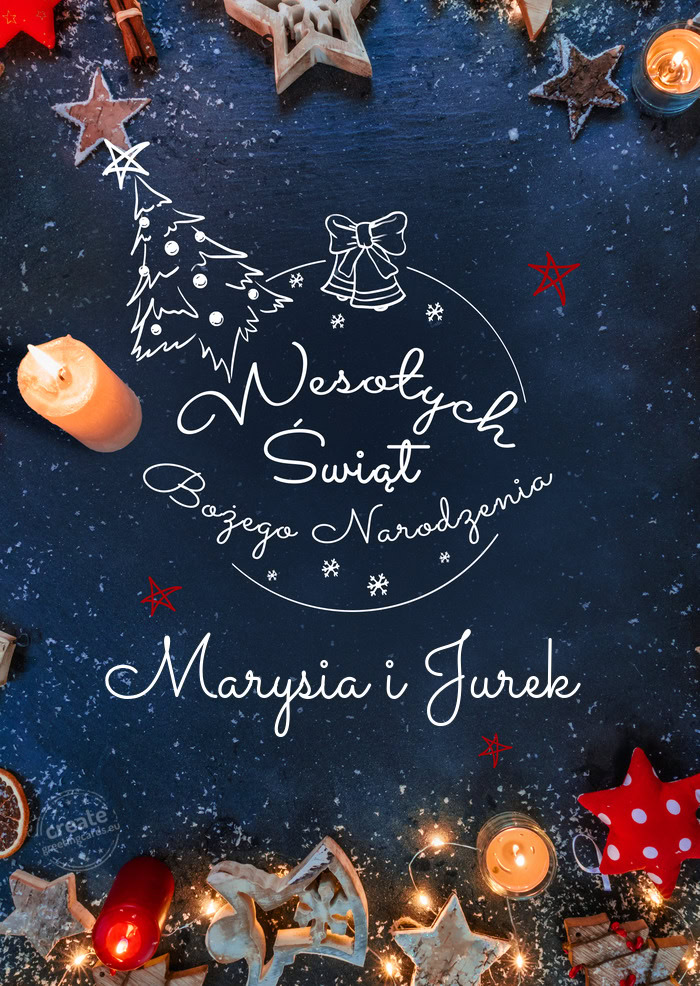 Wesołych Świąt bożego narodzenia Marysia i Jurek
