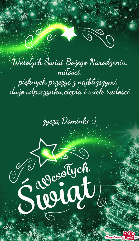 Wesołych Świąt Bożego Narodzenia, miłości