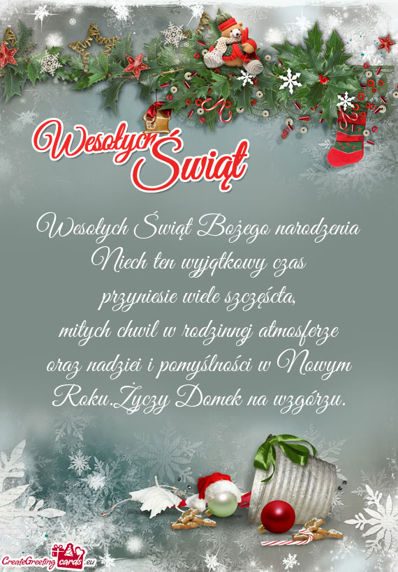 Wesołych Świąt Bożego narodzenia Niech ten wyjqtkowy czas