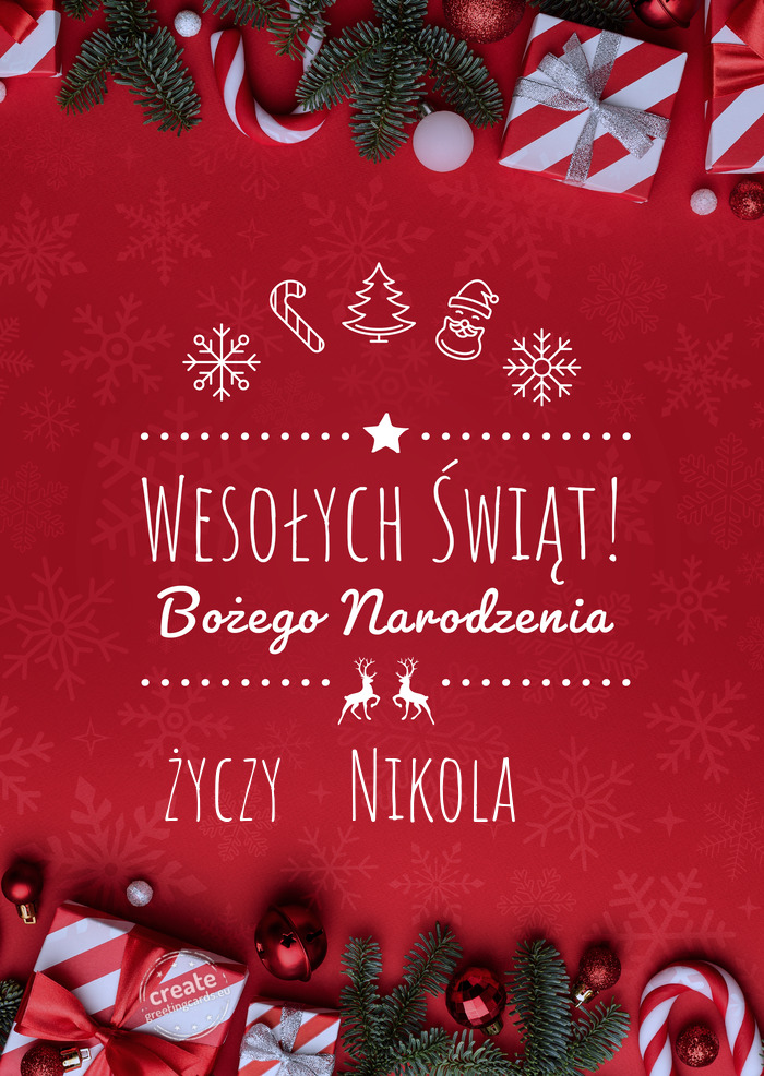 Wesołych Świąt Bożego Narodzenia Nikola❤️