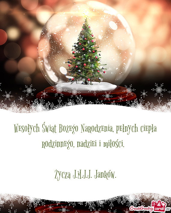 Wesołych Świąt Bożego Narodzenia, pełnych ciepła rodzinnego, nadziei i miłości.🥰😘
