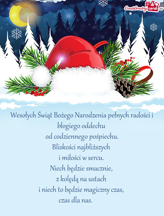 Wesołych Świąt Bożego Narodzenia pełnych radości i błogiego oddechu