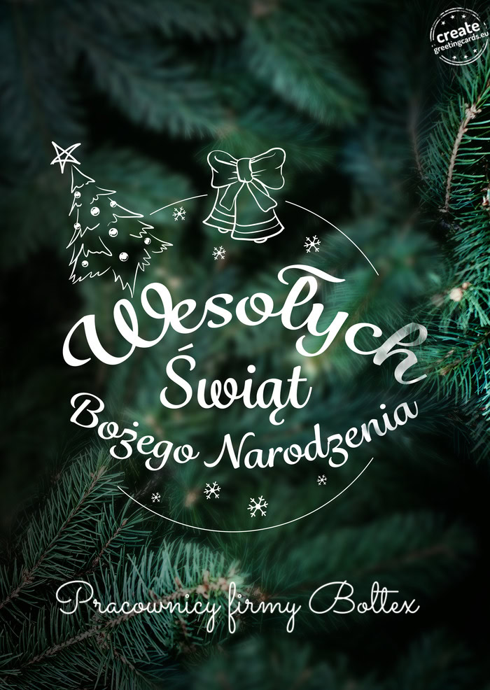 Wesołych Świat Bożego Narodzenia Pracownicy firmy Boltex