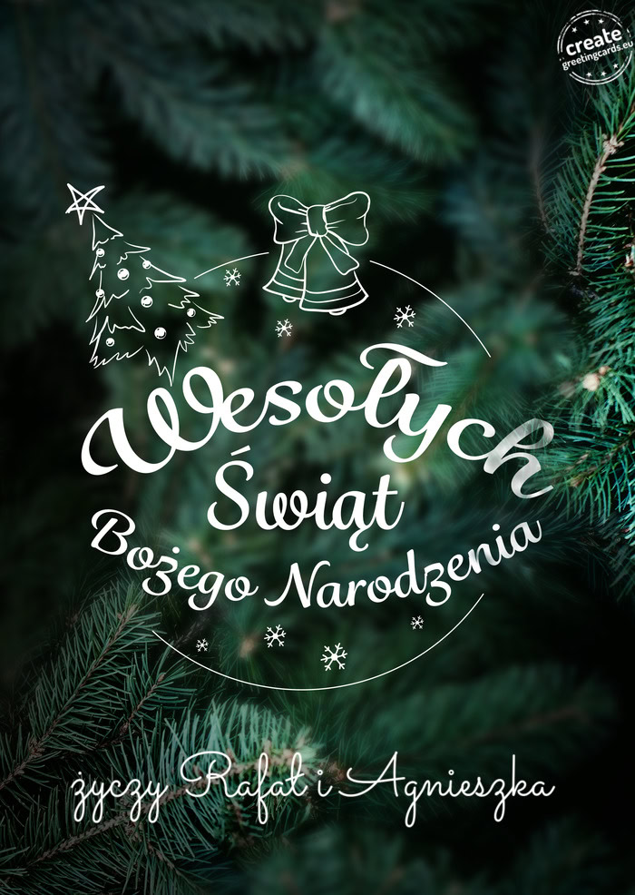 Wesołych Świat Bożego Narodzenia Rafał i Agnieszka