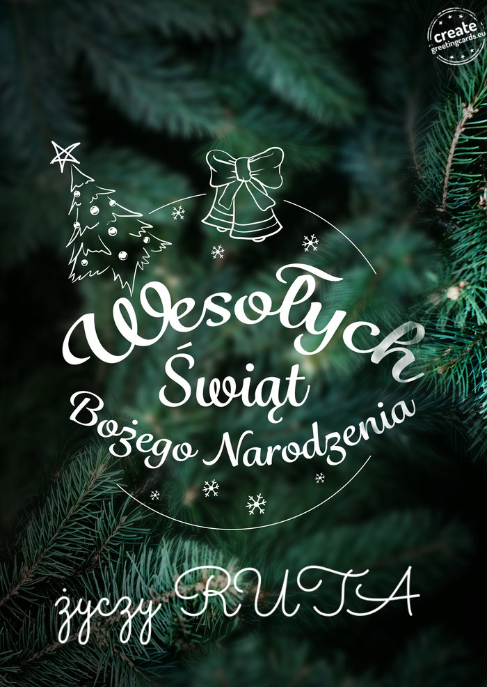 Wesołych Świat Bożego Narodzenia RUTA