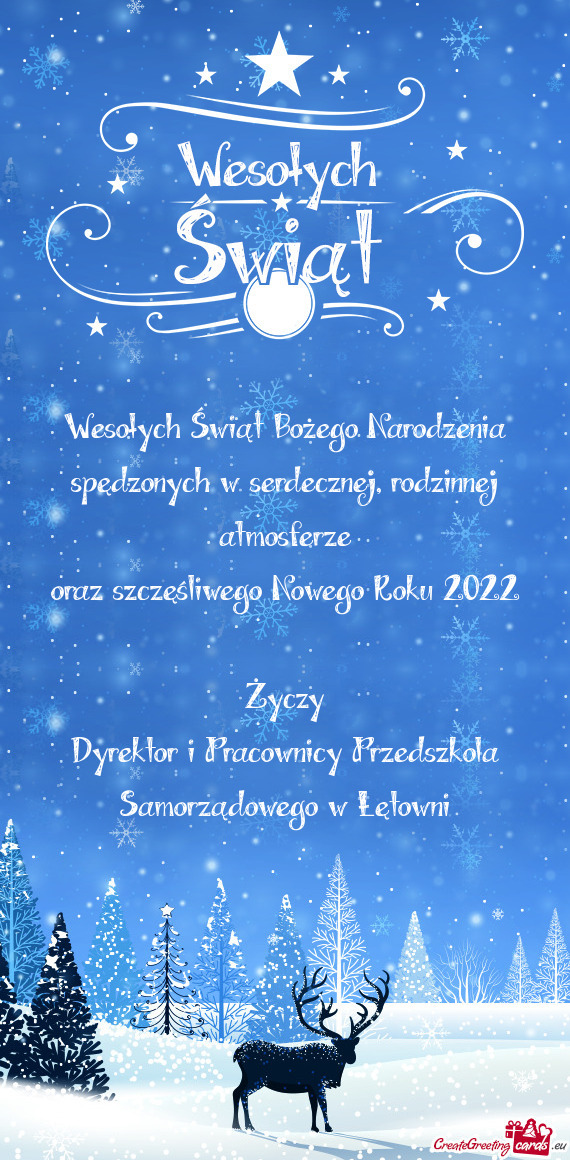 Wesołych Świąt Bożego Narodzenia spędzonych w serdecznej