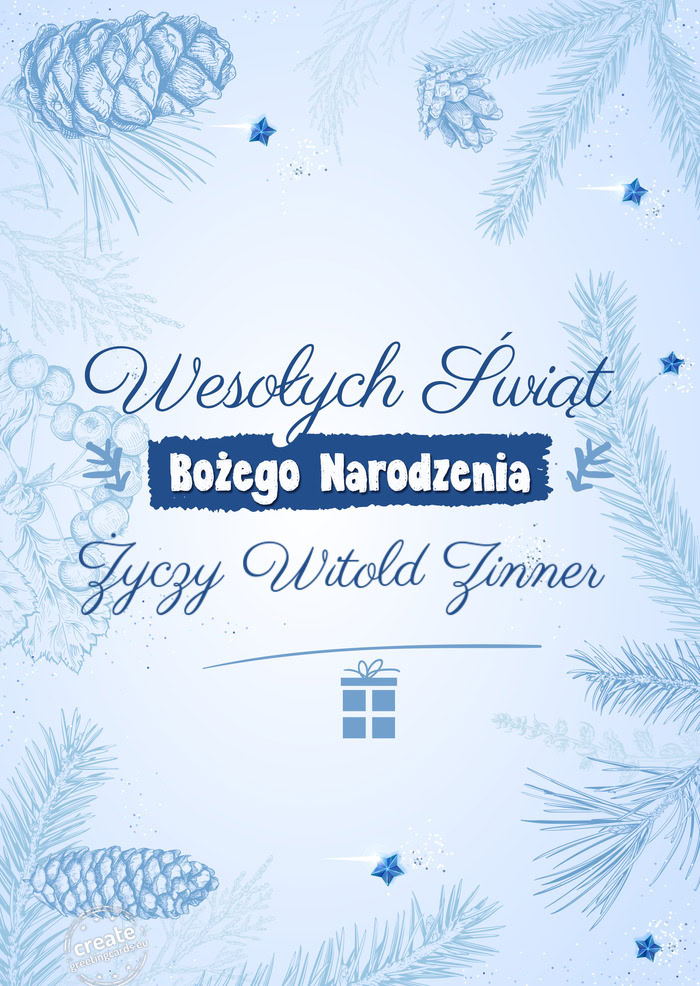 Wesołych Świąt Bożego narodzenia Witold Zinner