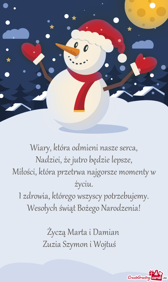 Wesołych świąt Bożego Narodzenia! Życzą Marta i Damian Zuzia Szymon i Wojtuś 😊🎄