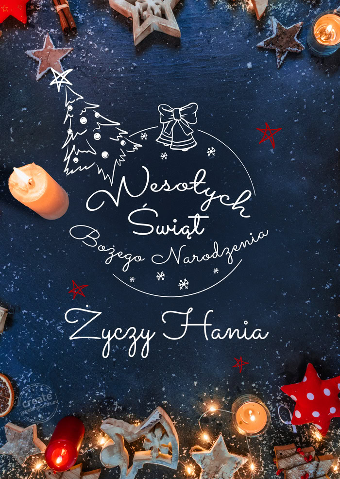 Wesołych Świąt bożego narodzenia Życzy Hania