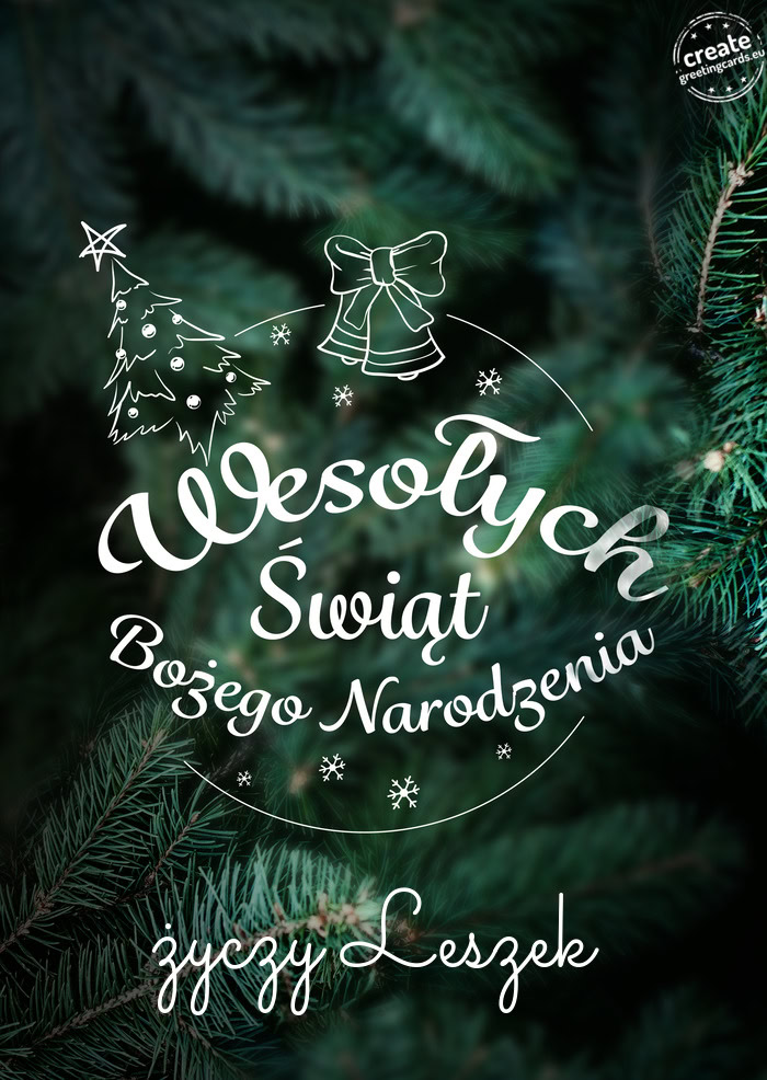 Wesołych Świat Bożego Narodzenia życzy Leszek