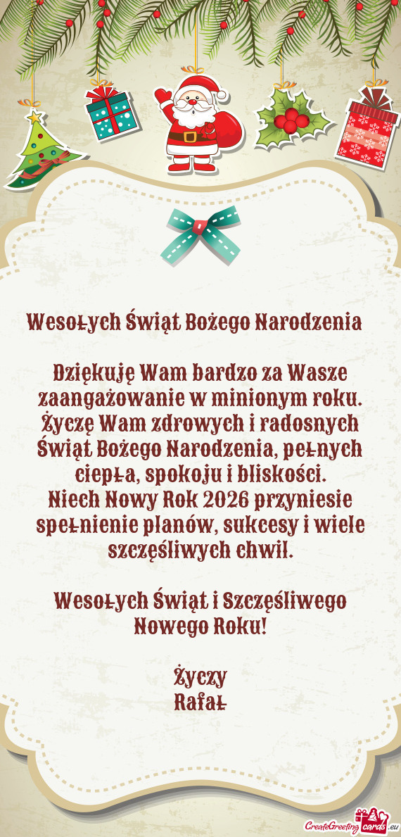 Wesołych Świąt Bożego Narodzenia ✨