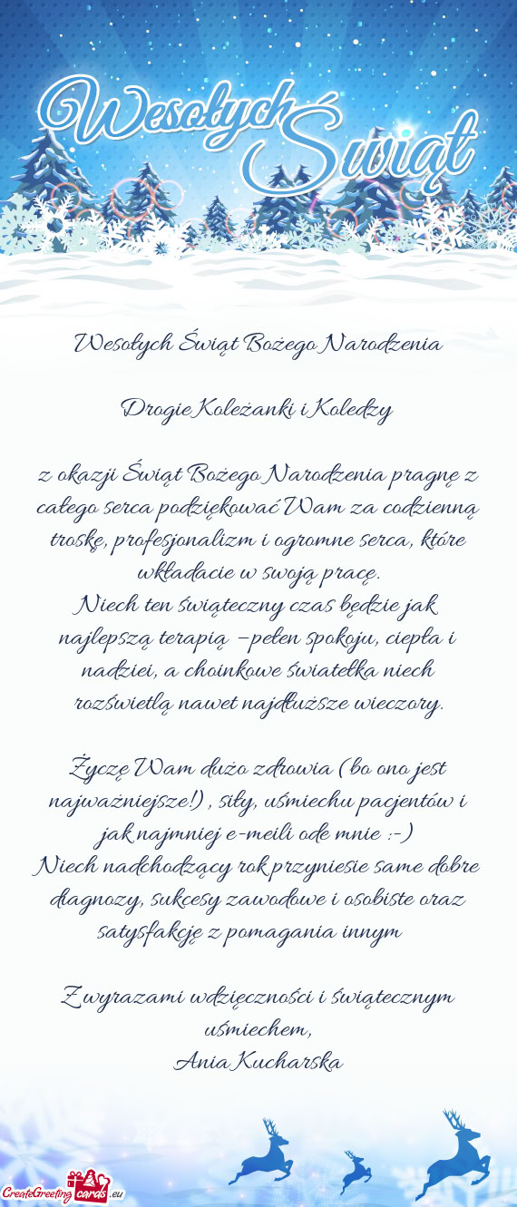 🎄🩺 Wesołych Świąt Bożego Narodzenia 🩺🎄