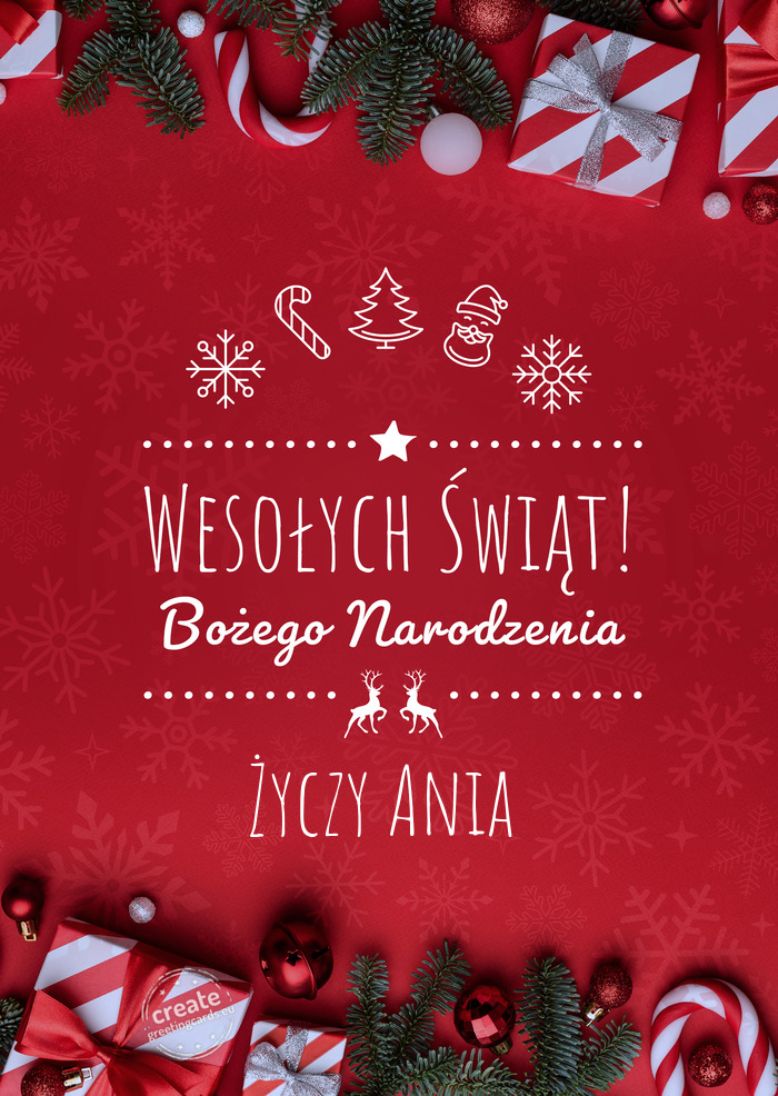 Wesołych Świąt Bożego NarodzeniaAnia