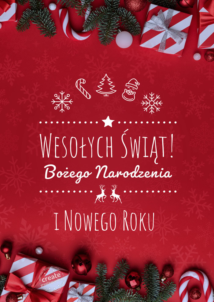 Wesołych Świąt Bożego Narodzeniai Nowego Roku