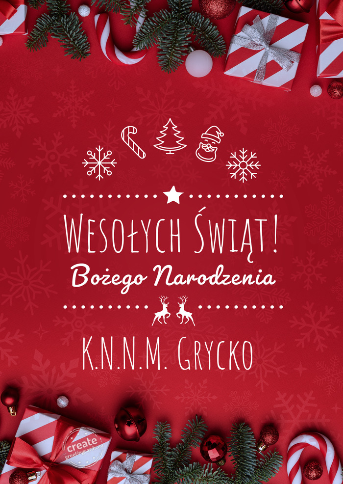 Wesołych Świąt Bożego NarodzeniaK.N.N.M. Grycko