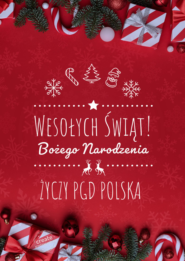 Wesołych Świąt Bożego NarodzeniaPGD POLSKA
