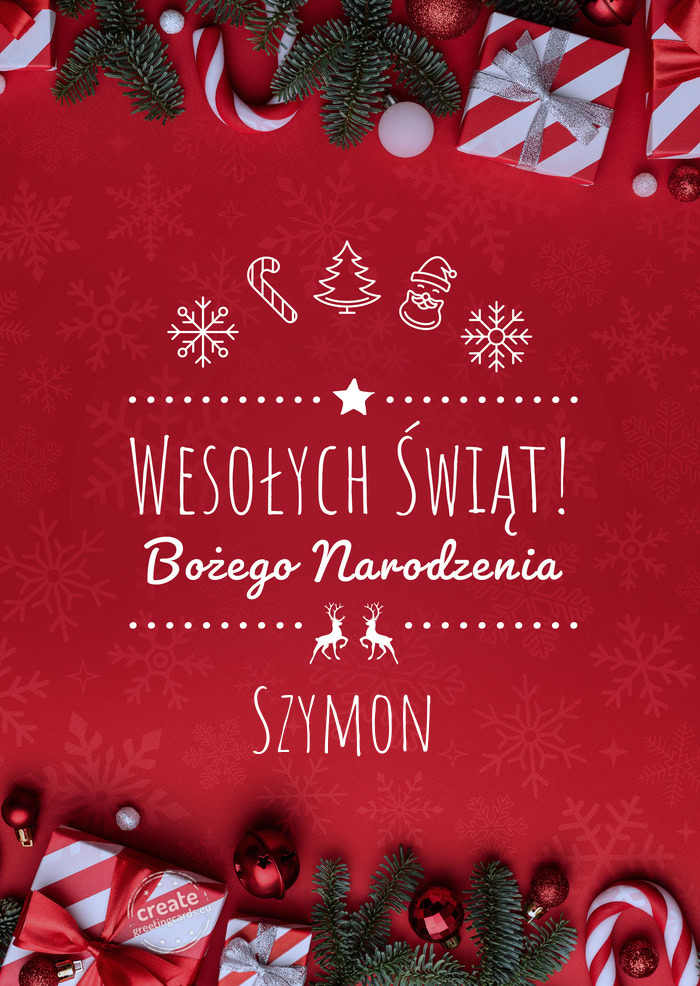 Wesołych Świąt Bożego NarodzeniaSzymon