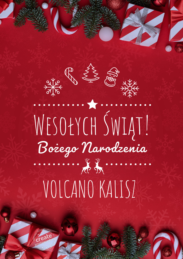 Wesołych Świąt Bożego NarodzeniaVOLCANO KALISZ