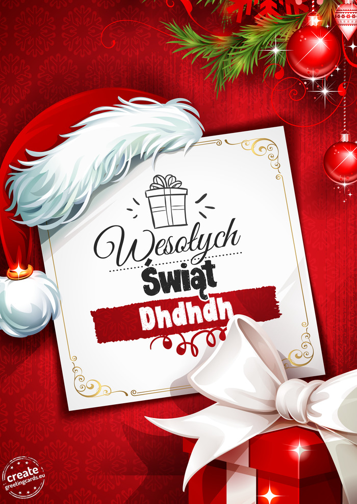 Wesołych Świąt Bożonarodzeniowych Dhdhdh