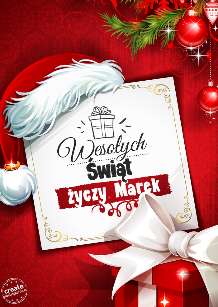 Wesołych Świąt Bożonarodzeniowych Marek