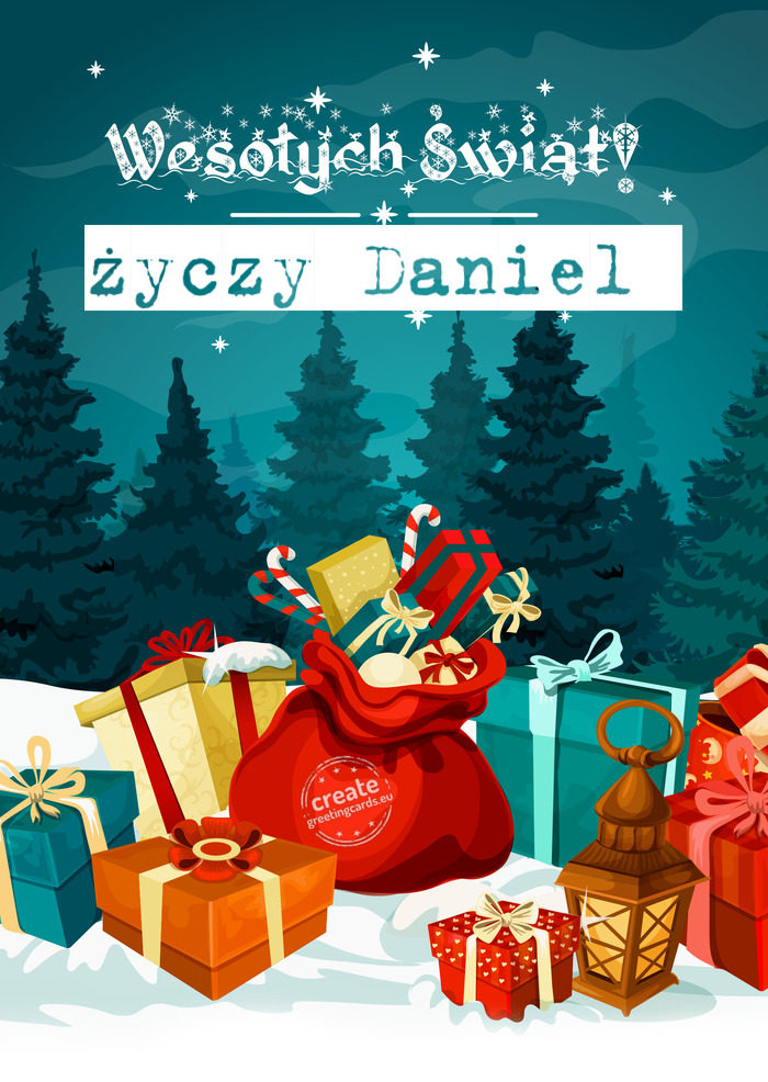 Wesołych Świąt Bożonarodzeniowych życzy Daniel