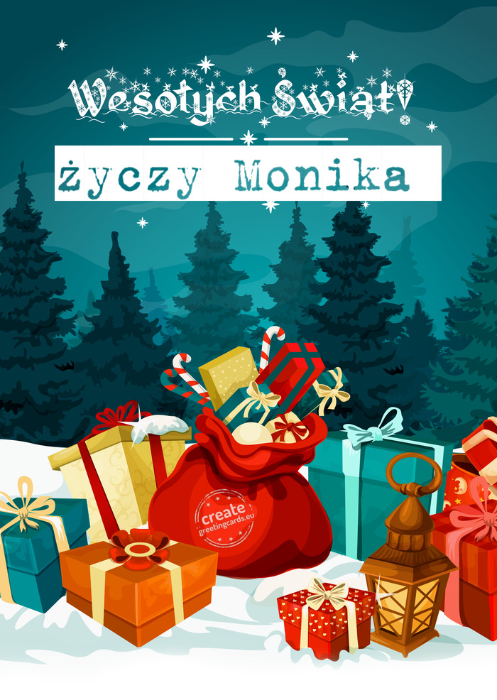 Wesołych Świąt Bożonarodzeniowych życzy Monika