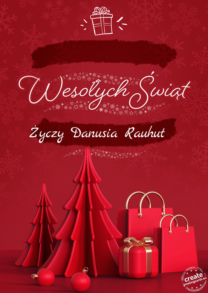 Wesołych Świąt Danusia Rauhut