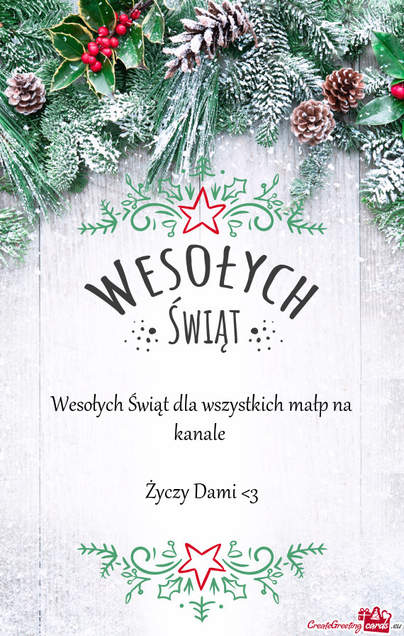 Wesołych Świąt dla wszystkich małp na kanale