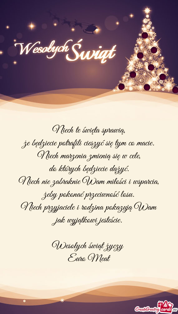 Wesołych świąt Euro Meat