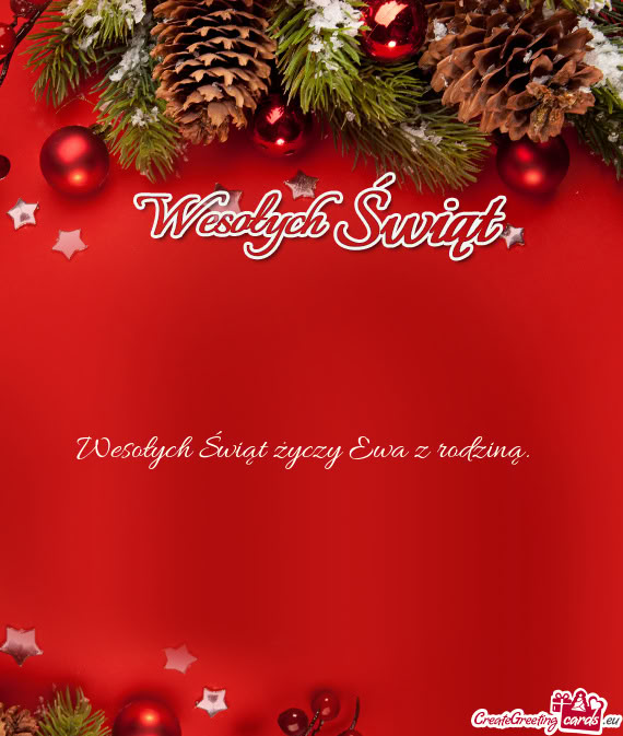 Wesołych Świąt Ewa z rodziną