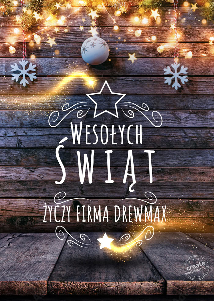 Wesołych Świąt FIRMA DREWMAX
