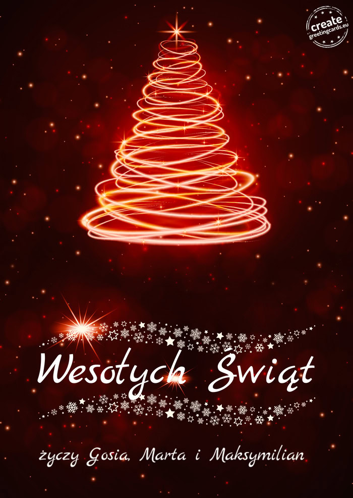 Wesołych Świat Gosia, Marta i Maksymilian