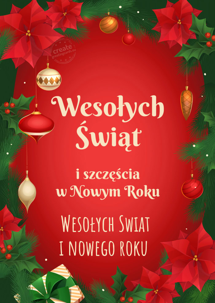 Wesołych Swiat i nowego roku