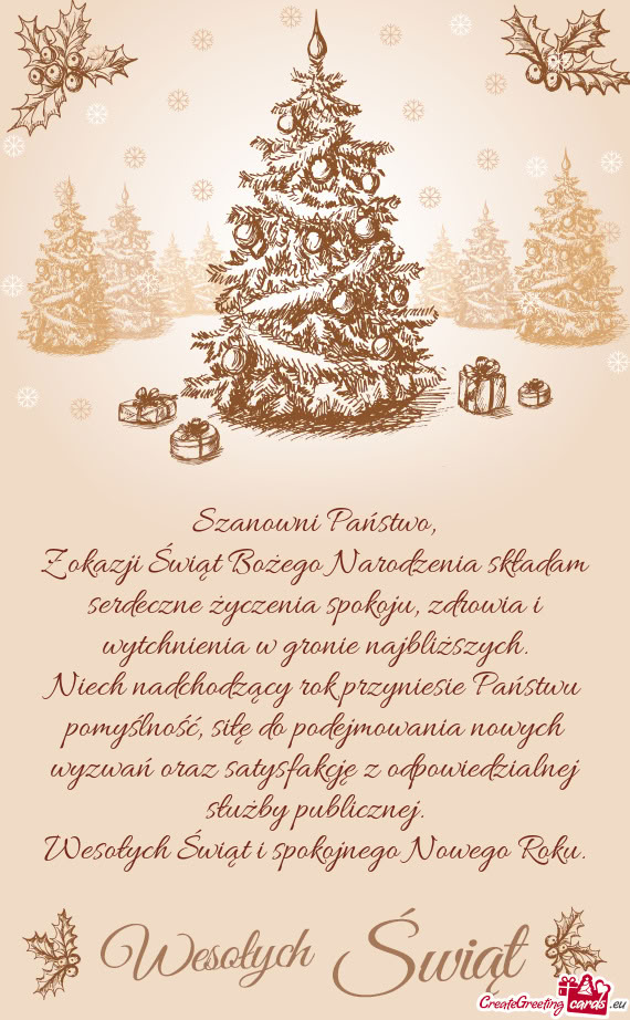 Wesołych Świąt i spokojnego Nowego Roku