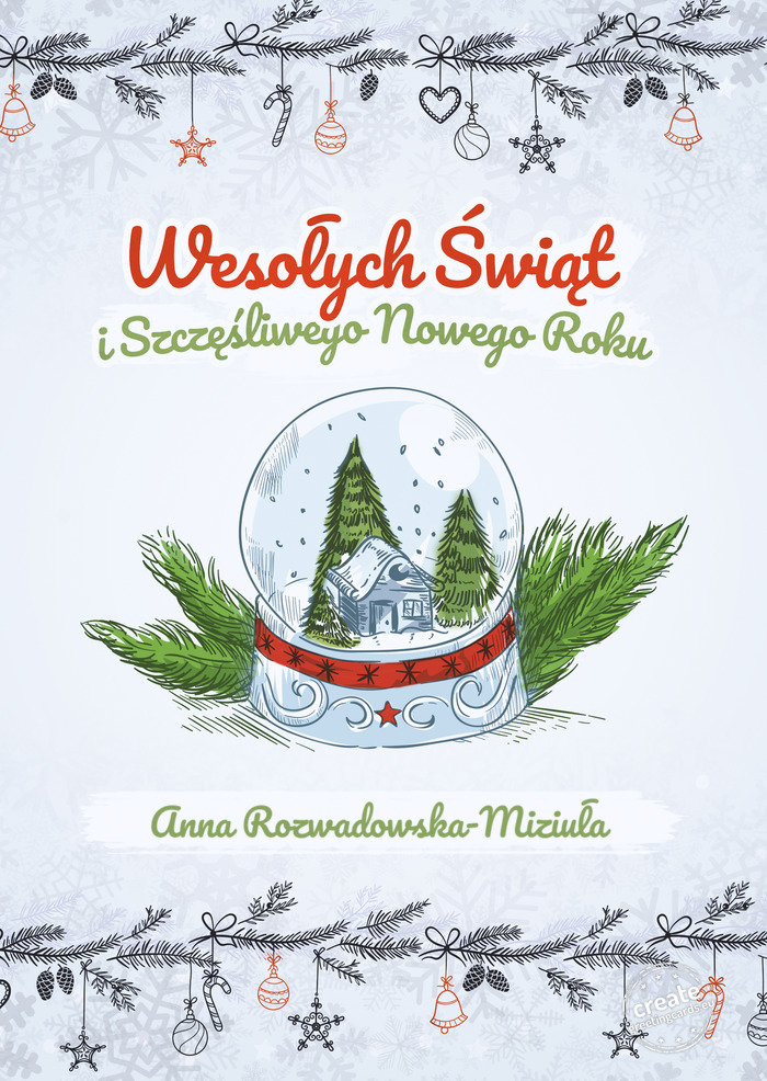 Wesołych Świąt i szczęśliwego nowego roku Anna Rozwadowska-Miziuła
