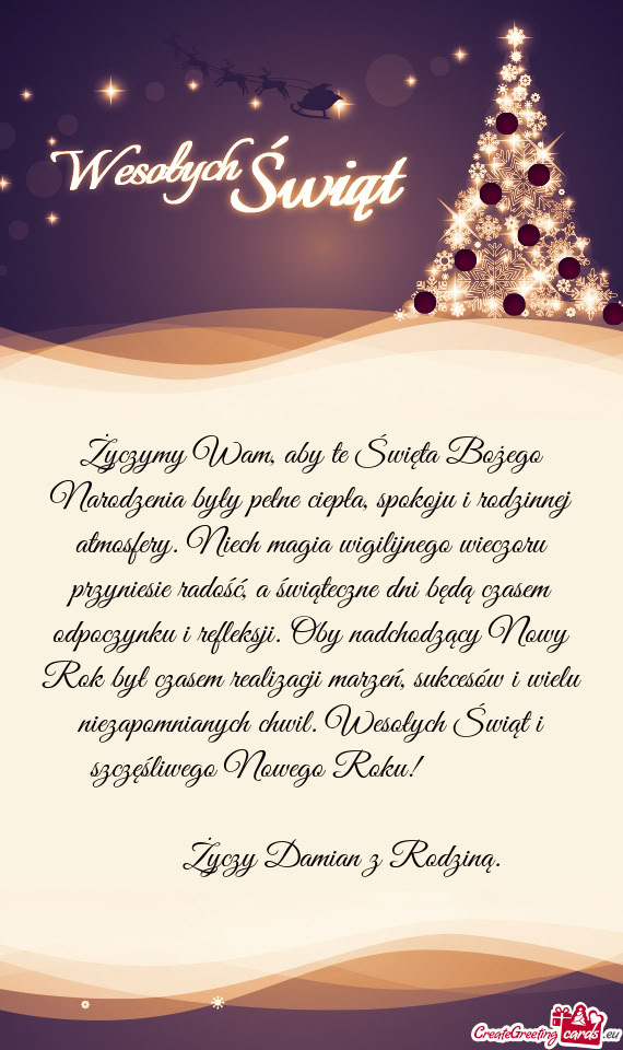 Wesołych Świąt i szczęśliwego Nowego Roku! 🎄🤗🎁   Damian z Rodziną