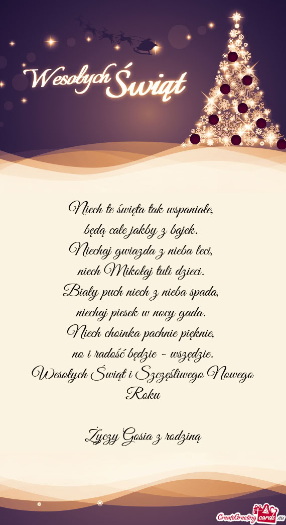 Wesołych Świąt i Szczęśliwego Nowego Roku Gosia z rodziną