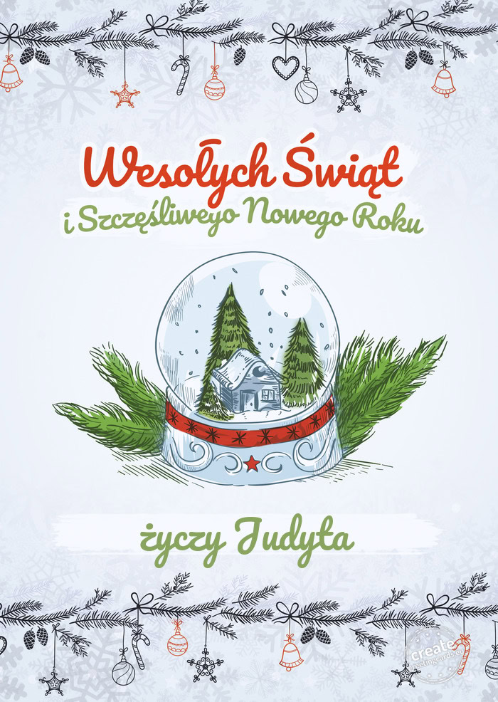 Wesołych Świąt i szczęśliwego nowego roku Judyta