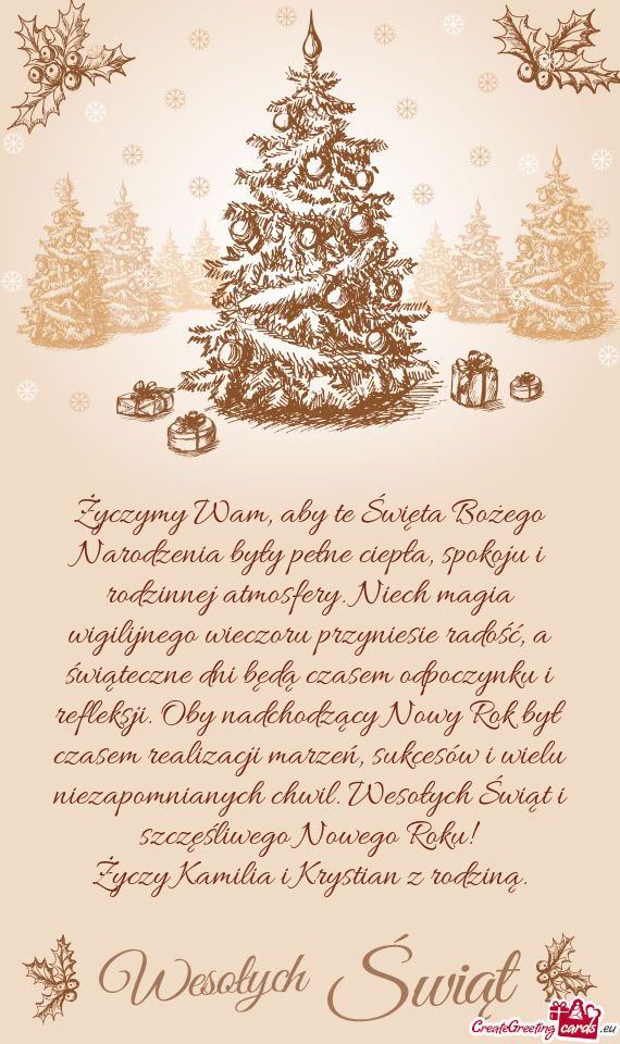 Wesołych Świąt i szczęśliwego Nowego Roku! Kamilia i Krystian z rodziną