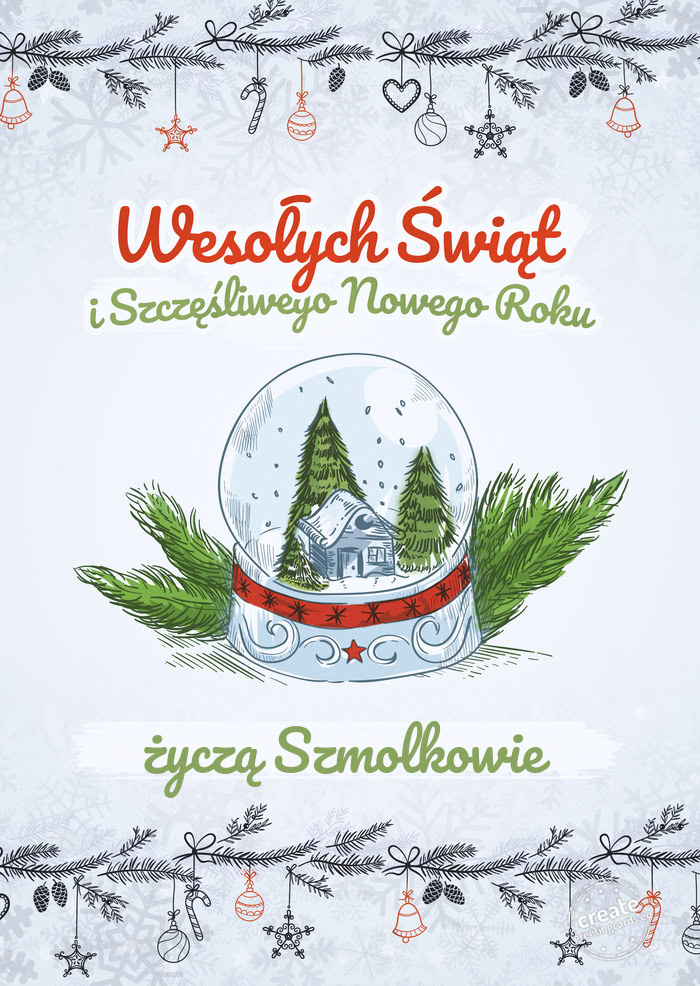 Wesołych Świąt i szczęśliwego nowego roku życzą Szmolkowie